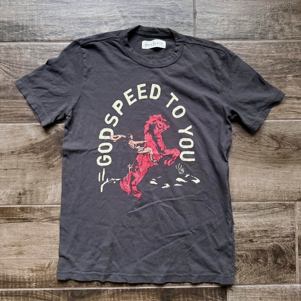 Imogene and Willie Unisex The Godspeed Western Graphic Tee, Charcoal, XXS